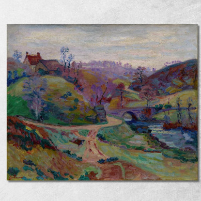 Crozant Ponte Charraud Armand Guillaumin agl15 quadro stampato su tela