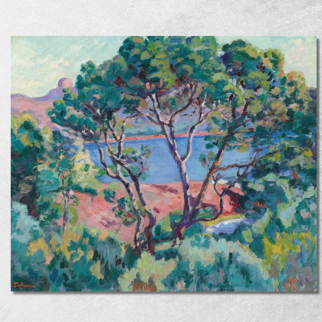 La Baia Di Agay Armand Guillaumin agl23 quadro stampato su tela La Baia Di Agay Armand Guillaumin agl23 quadro stampato su tela