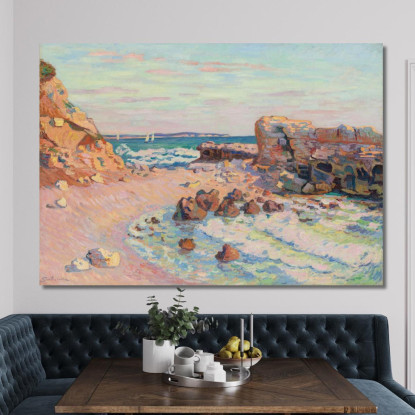 La Pierrière A Saint-Palais Marea Montante Armand Guillaumin agl25 quadro stampato su tela