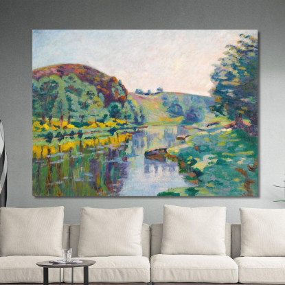 La Roccia Dell'Eco Armand Guillaumin agl29 quadro stampato su tela