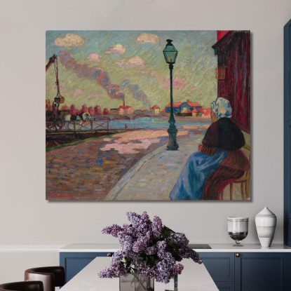 La Senna A Charenton Armand Guillaumin agl31 quadro stampato su tela