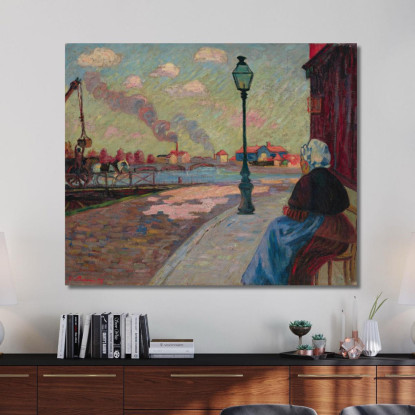 La Senna A Charenton Armand Guillaumin agl31 quadro stampato su tela