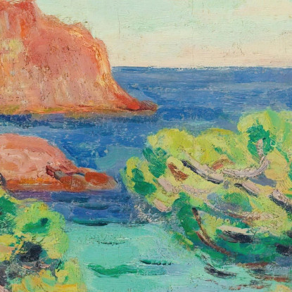Le Trayas Armand Guillaumin agl39 quadro stampato su tela