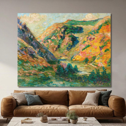 Les Carolles Valle Della Lude Armand Guillaumin agl42 quadro stampato su tela