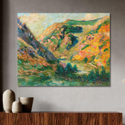Les Carolles Valle Della Lude Armand Guillaumin agl42 quadro stampato su tela