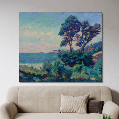 Marina A Saint-Palais Armand Guillaumin agl48 quadro stampato su tela