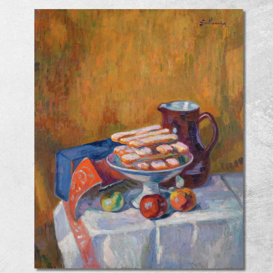 Natura Morta Con Biscotti Armand Guillaumin agl51 quadro stampato su tela Natura Morta Con Biscotti Armand Guillaumin agl51 quadro stampato su tela