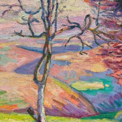 Paesaggio Di Crozant Creuse Armand Guillaumin agl56 quadro stampato su tela