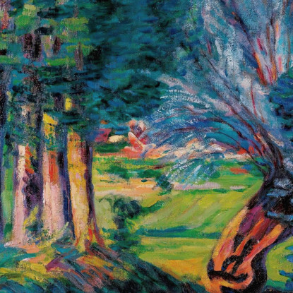 Paesaggio A Breuillet Armand Guillaumin agl70 quadro stampato su tela