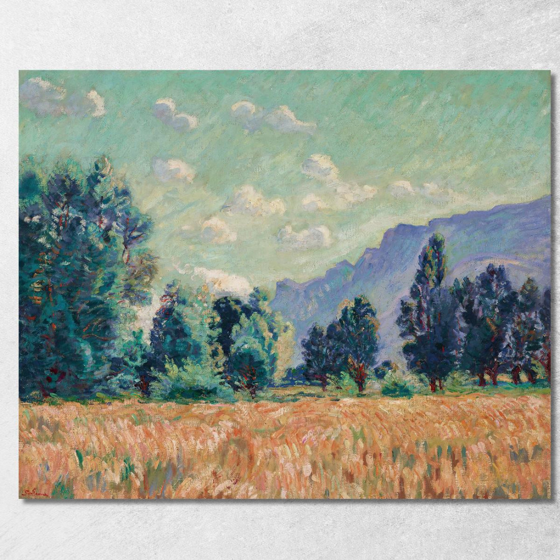 Pontcharra Valle Dell'Isère Il Monte Granier Sullo Sfondo Armand Guillaumin agl72 quadro stampato su tela Pontcharra Valle Dell'Isère Il Monte Granier Sullo Sfondo Armand Guillaumin agl72 quadro stampato su tela