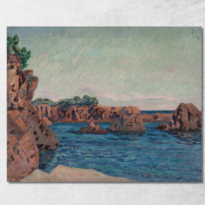 Rocce Ad Agay Armand Guillaumin agl83 quadro stampato su tela