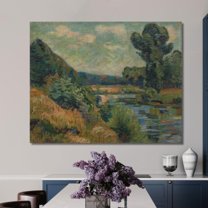 Le Rive Della Marna A Charenton Armand Guillaumin agl90 quadro stampato su tela