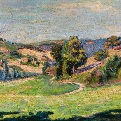 Villaggio Sul Pendio Valle Di Chevreuse Armand Guillaumin agl95 quadro stampato su tela