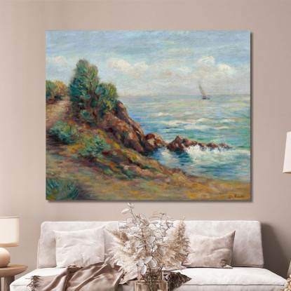 Barca A Vela Ad Agay Armand Guillaumin agl96 quadro stampato su tela