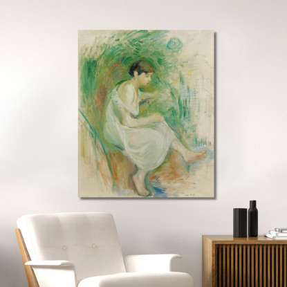 Bagnante In Camicia Berthe Morisot bmr5 quadro stampato su tela