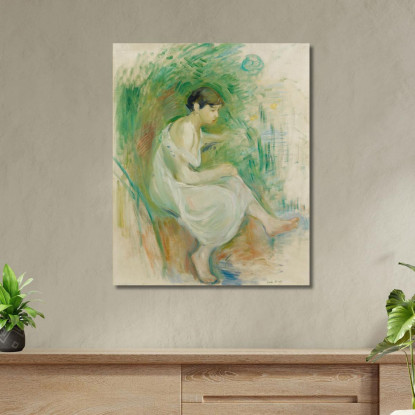 Bagnante In Camicia Berthe Morisot bmr5 quadro stampato su tela