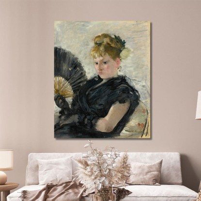 Donna Con Ventaglio Berthe Morisot bmr10 quadro stampato su tela