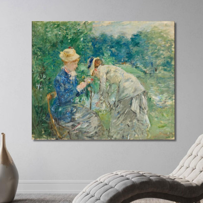 Nel Bois De Boulogne Berthe Morisot bmr14 quadro stampato su tela