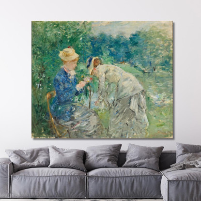 Nel Bois De Boulogne Berthe Morisot bmr14 quadro stampato su tela