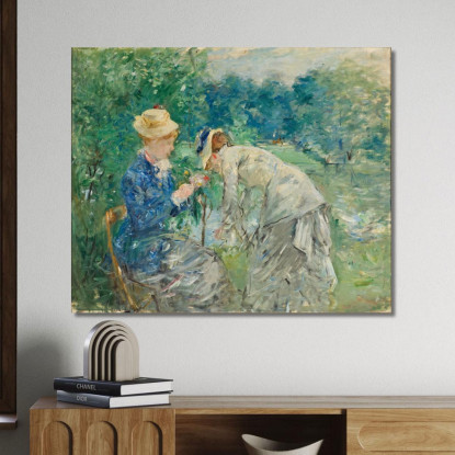 Nel Bois De Boulogne Berthe Morisot bmr14 quadro stampato su tela
