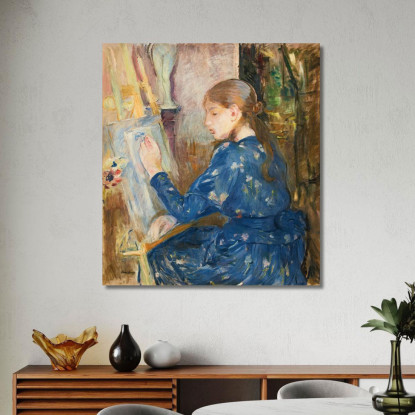 Giovane Ragazza Che Scrive Berthe Morisot bmr18 quadro stampato su tela