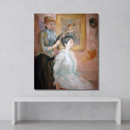 La Pettinatura Berthe Morisot bmr19 quadro stampato su tela