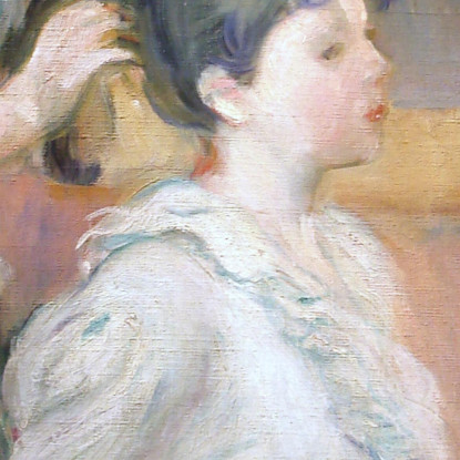 La Pettinatura Berthe Morisot bmr19 quadro stampato su tela