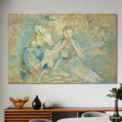 Il Flageolet Berthe Morisot bmr21 quadro stampato su tela