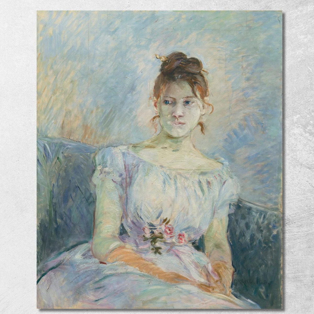 Paule Gobillard In Abito Da Ballo Berthe Morisot bmr25 quadro stampato su tela Paule Gobillard In Abito Da Ballo Berthe Morisot bmr25 quadro stampato su tela