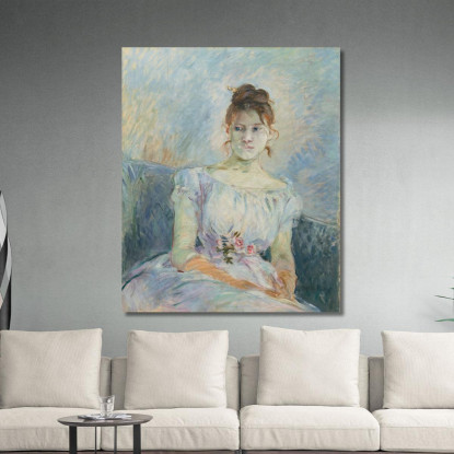 Paule Gobillard In Abito Da Ballo Berthe Morisot bmr25 quadro stampato su tela