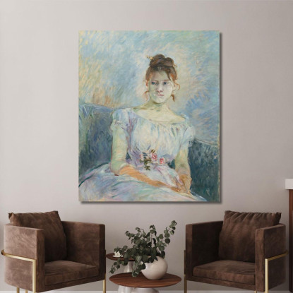 Paule Gobillard In Abito Da Ballo Berthe Morisot bmr25 quadro stampato su tela