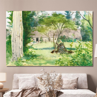 Paesaggio Berthe Morisot bmr26 quadro stampato su tela