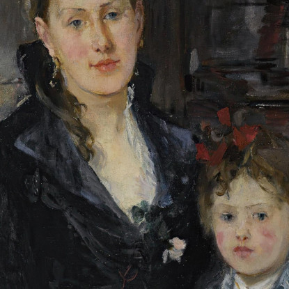 Ritratto Di Madame Boursier E Sua Figlia Berthe Morisot bmr29 quadro stampato su tela