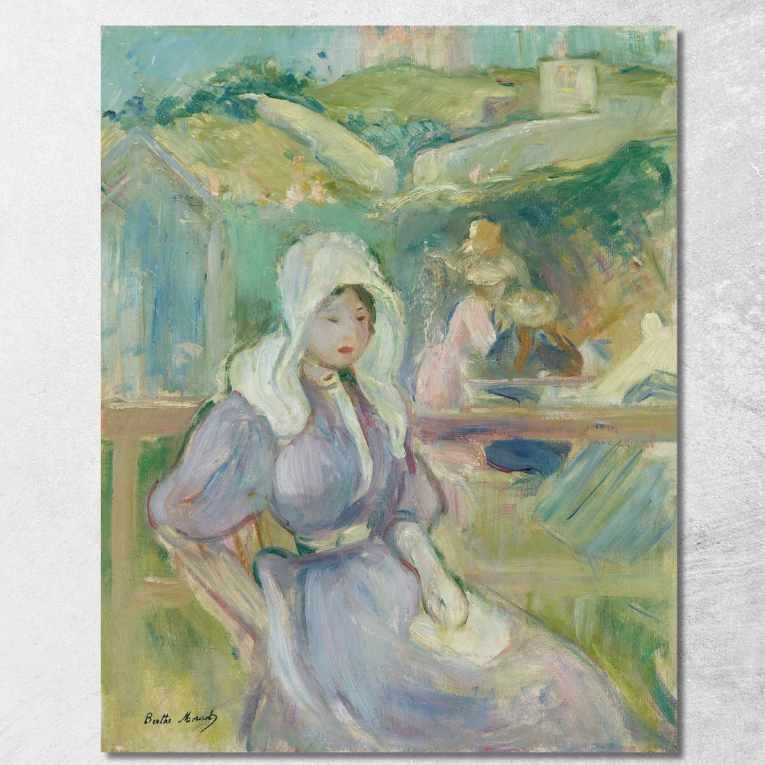 Sulla Spiaggia A Portrieux Berthe Morisot bmr33 quadro stampato su tela Sulla Spiaggia A Portrieux Berthe Morisot bmr33 quadro stampato su tela