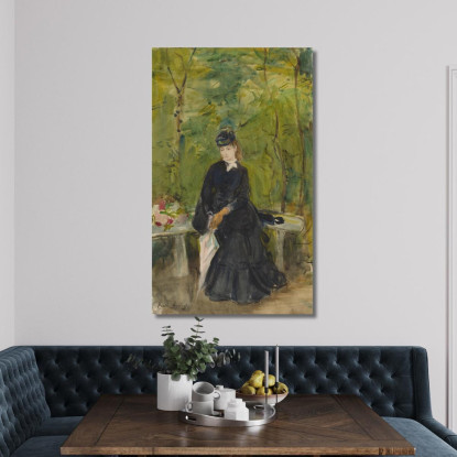 La Sorella Dell'Artista Edma Seduta In Un Parco Berthe Morisot bmr37 quadro stampato su tela