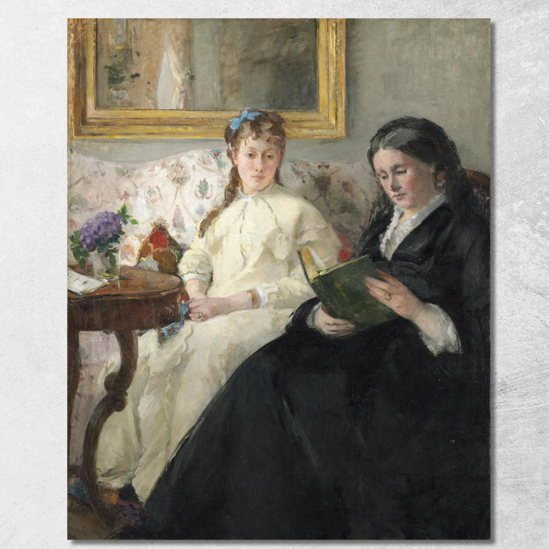 La Madre E La Sorella Dell'Artista Berthe Morisot bmr45 quadro stampato su tela La Madre E La Sorella Dell'Artista Berthe Morisot bmr45 quadro stampato su tela