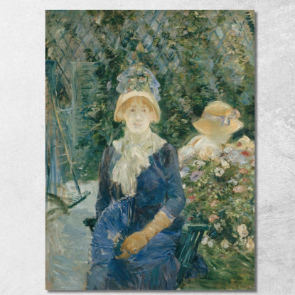 Donna In Un Giardino Berthe Morisot bmr52 quadro stampato su tela