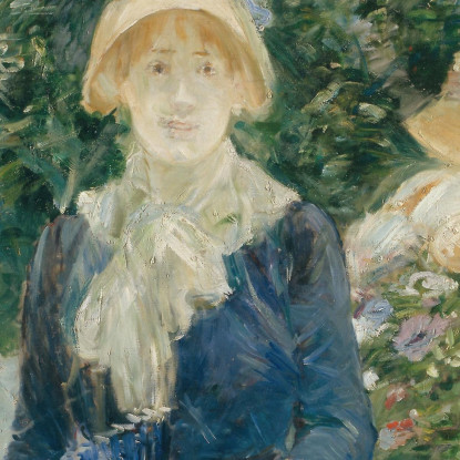 Donna In Un Giardino Berthe Morisot bmr52 quadro stampato su tela