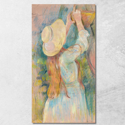 Giovane Ragazza Con Un Cesto 2 Berthe Morisot bmr53 quadro stampato su tela