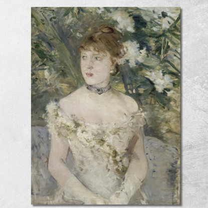 Giovane Ragazza In Abito Da Ballo Berthe Morisot bmr54 quadro stampato su tela