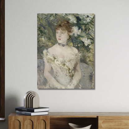 Giovane Ragazza In Abito Da Ballo Berthe Morisot bmr54 quadro stampato su tela