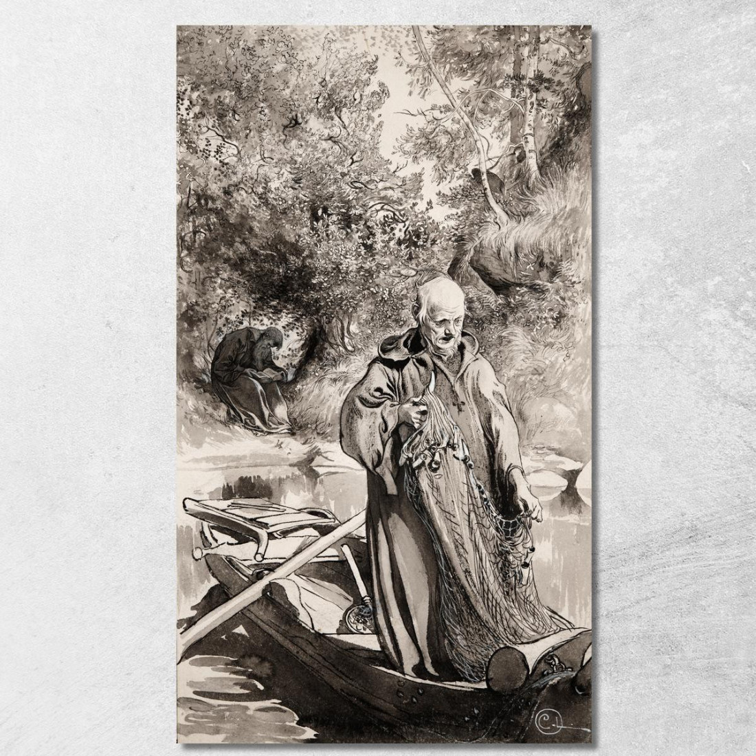 Illustrazione Per Singoalla – Il Vento È Il Mio Amante Di Viktor Rydberg 10 Carl Larsson clr17 quadro stampato su tela Illustrazione Per Singoalla – Il Vento È Il Mio Amante Di Viktor Rydberg 10 Carl Larsson clr17 quadro stampato su tela