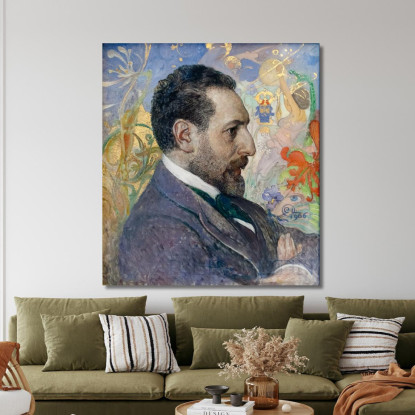 Ritratto Di Oscar Levertin Carl Larsson clr45 quadro stampato su tela