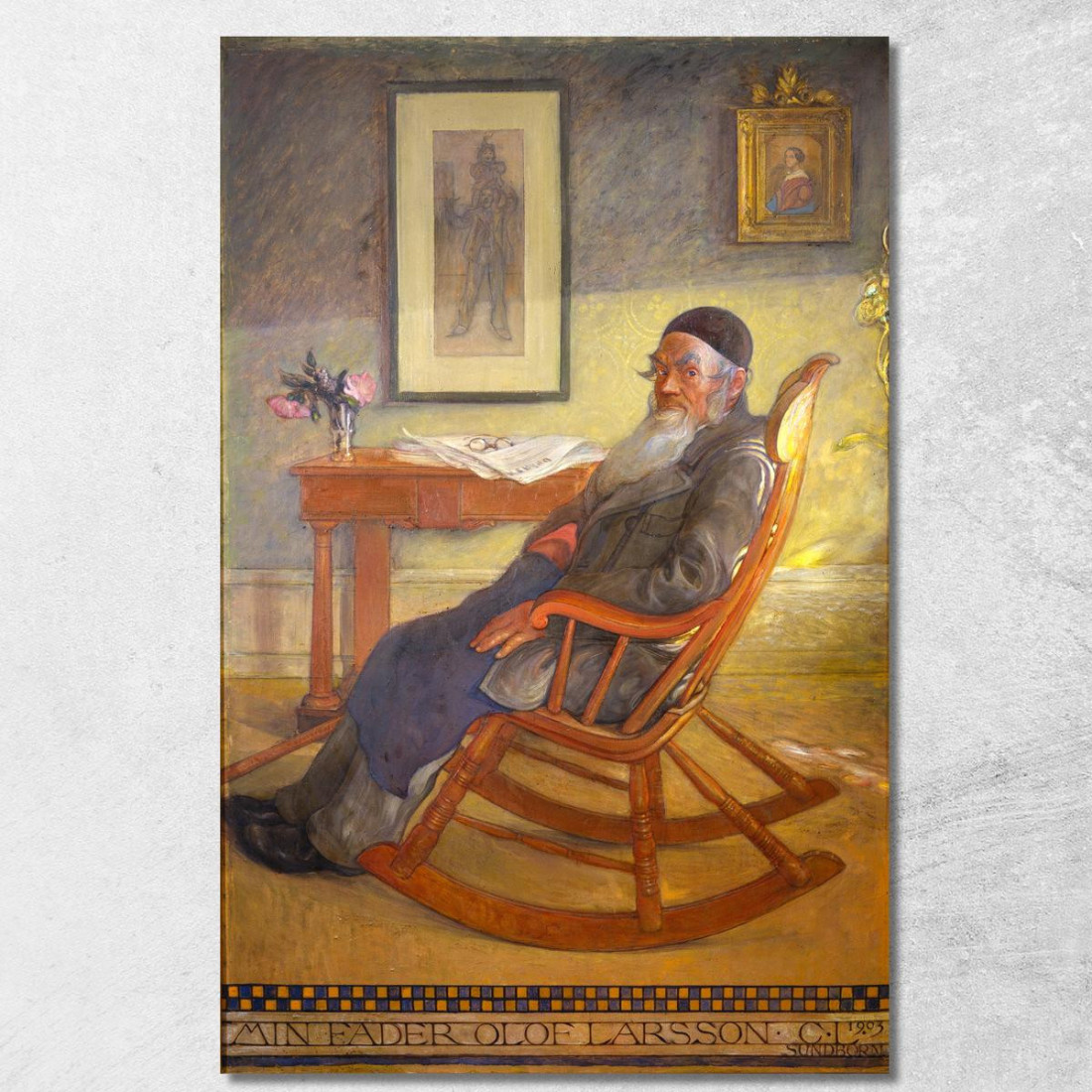 Ritratto Del Padre Dell'Artista Carl Larsson clr47 quadro stampato su tela Ritratto Del Padre Dell'Artista Carl Larsson clr47 quadro stampato su tela