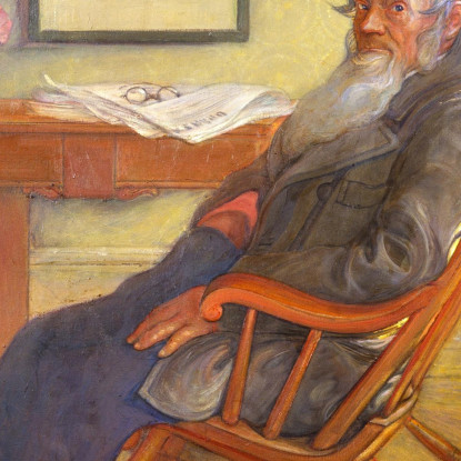 Ritratto Del Padre Dell'Artista Carl Larsson clr47 quadro stampato su tela