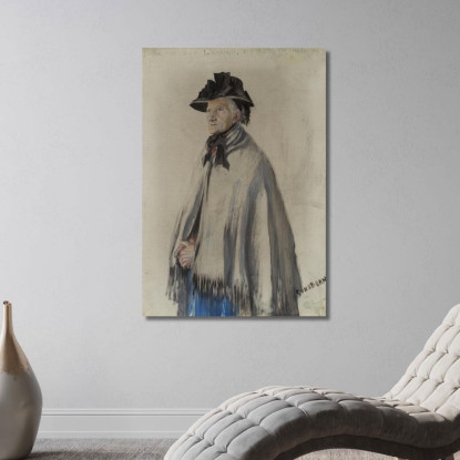 Ritratto Della Madre Dell'Artista Carl Larsson clr48 quadro stampato su tela