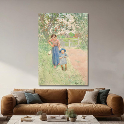 Saluta Il Gentiluomo! Carl Larsson clr50 quadro stampato su tela