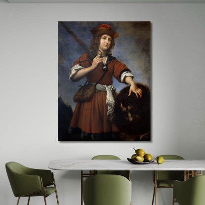 Davide Con La Testa Di Golia Carlo Dolci cdl3 quadro stampato su tela