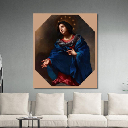 Madonna In Gloria Carlo Dolci cdl4 quadro stampato su tela
