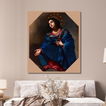 Madonna In Gloria Carlo Dolci cdl4 quadro stampato su tela